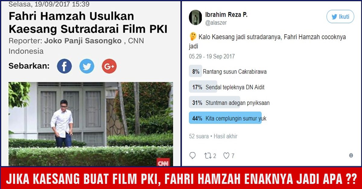 Jika Kaesang Buat Film G30S PKI , Enaknya Fahri Hamzah 