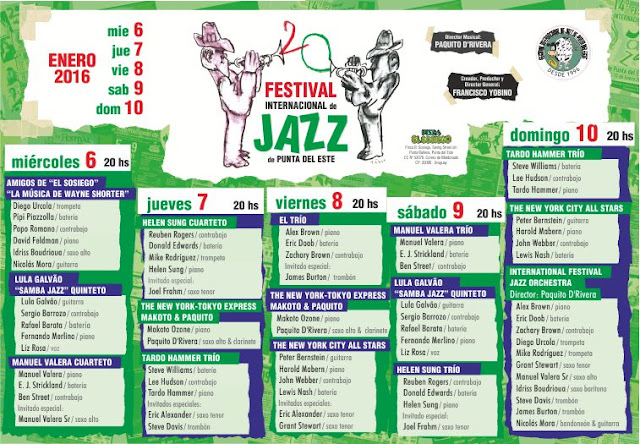 Programación del Festival Internacional de Jazz de Punta del Este 2016