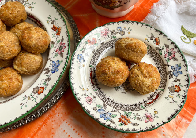 Food Lust People Love: These cheesy spelt mini muffins are a great little one/two bite snack that will disappear in record time. Leave them uncovered at your peril! It’s so easy to pop one in your mouth as you go by the plate.