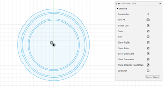 create sketch of diameter circle