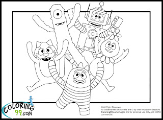 yo gabba gabba coloring pictures