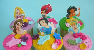 Cupcakes o Magdalenas de las Princesas de Disney para Fiestas Infantiles, parte 2