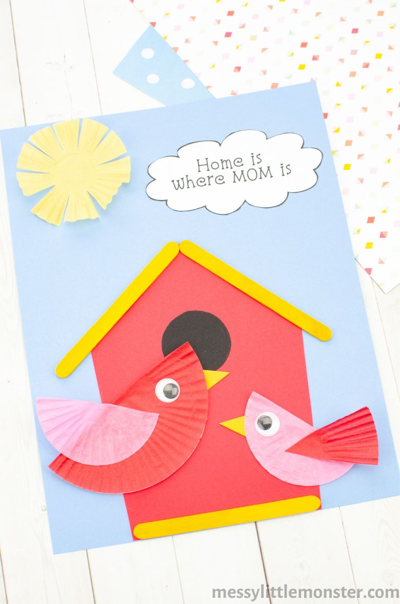 birdhouse craft - preschool mothers day crafts