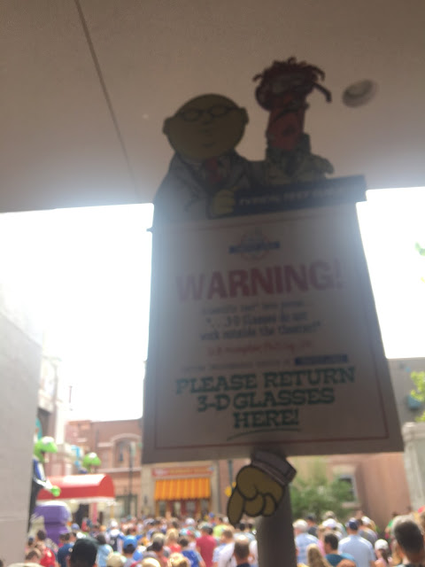 Dr. Bunsen Honeydew and Beaker MuppetVision Glasses Sign Disney's Hollywood Studios