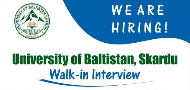 University of Baltistan, Skardu Jobs-2024