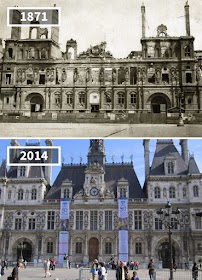 Antes y después Ayuntamiento de París