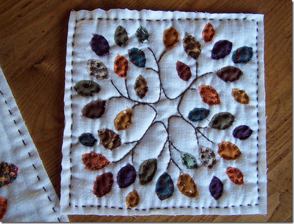 how to make fall tree leaves table toppe
