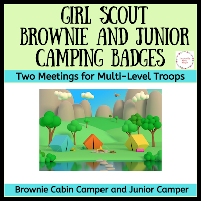 Girl Scout Daisy Buddy Camper and Brownie Cabin Camper Badge Bundle