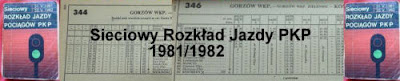 Sieciowy Rozkład Jazdy Pociągów PKP 1981/1982