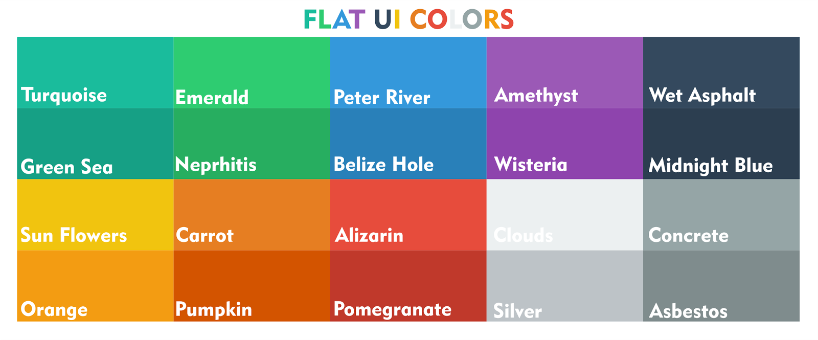 Palette Warna  Flat Design Designs Books