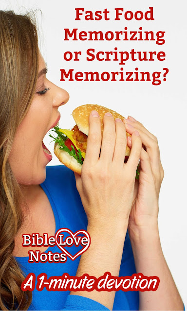 What do Hamburgers and ad jingles have to do with Scripture memory? This 1-minute devotion explains.