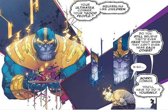 Thanos mocks Sims about The Ultimates Infighting