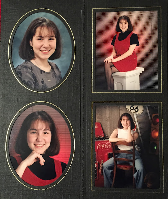 senior pictures, senior photos, 1990s, fashion, beauty, photo shoot, proofs, carpenter pants, mockneck tank, corduroy jumper, bangs, bob