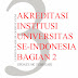 AKREDITASI INSTITUSI UNIVERSITAS SE-INDONESIA dengan nilai C  update 2015