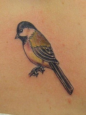 You can get a sparrow tattoo with a banner on beak the banner can be the 