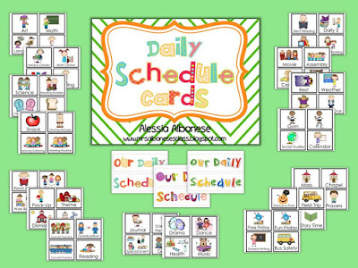 https://www.teacherspayteachers.com/Product/Daily-Schedule-Cards-805672