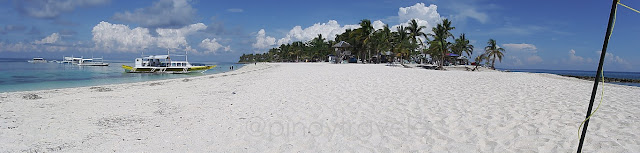 panoramic view Kalanggaman Island sandbar