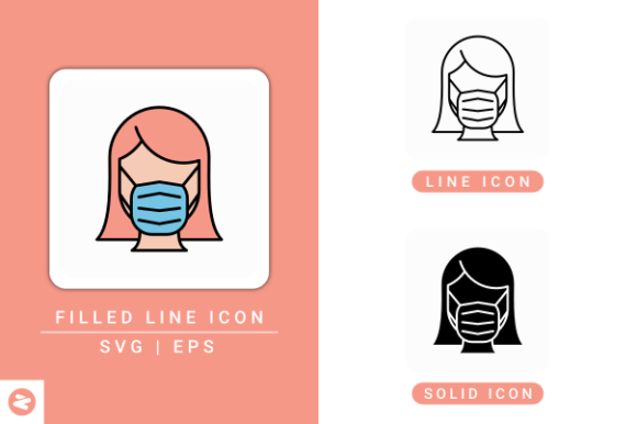 Face Mask Icons Set