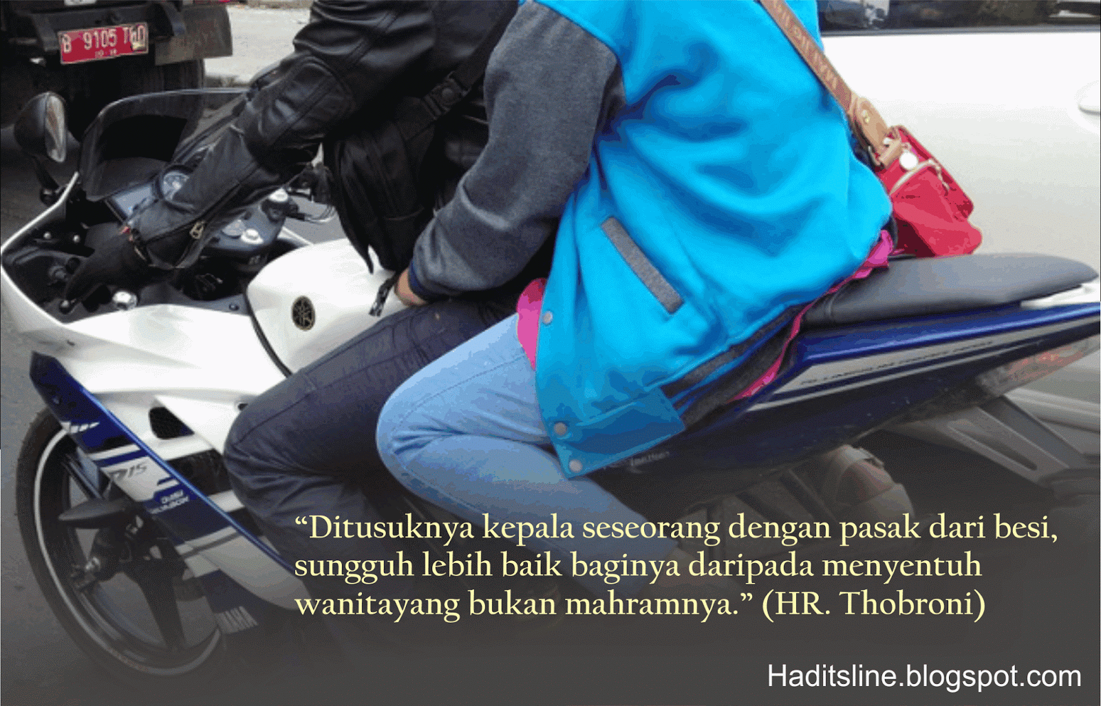 Pelukan Di Atas Motor Hadits Line