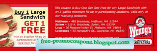 Free Printable Wendys Coupons