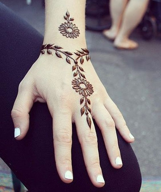 5 henna simple flower design