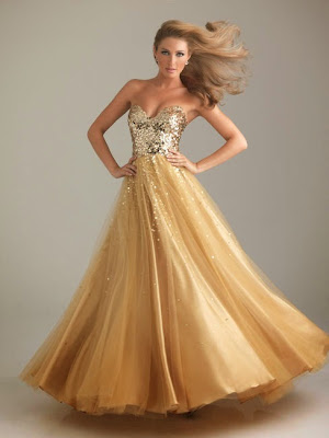 long gowns gold