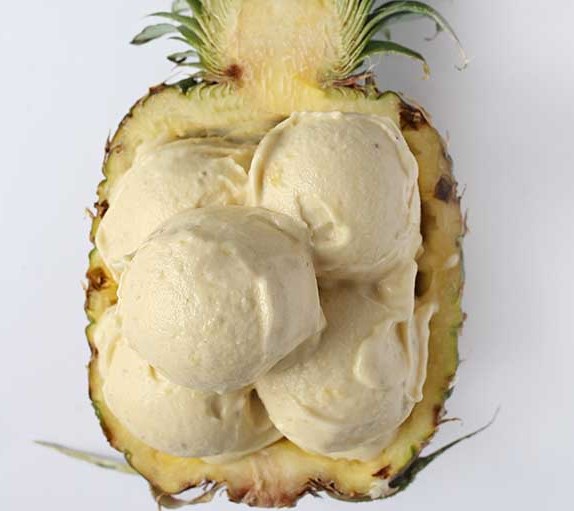 Healthy Pineapple Banana Icecream – Veganes Bananen Ananas Eis #desserts #summer