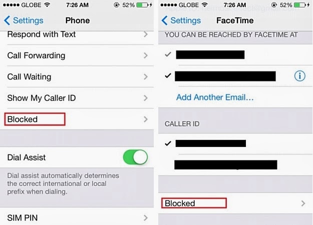 Block Calls iOS 7 iPhone