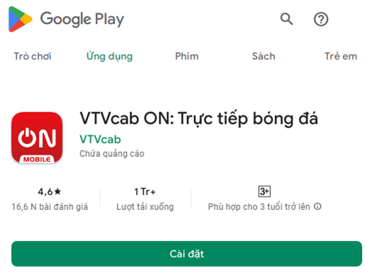 VTVcab ON: Trực tiếp bóng đá, K+, Sport - Tải ứng dụng trên Google Play a