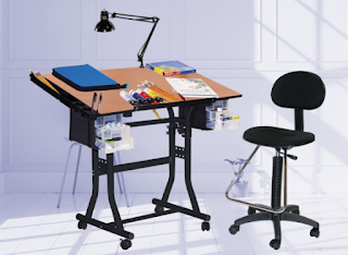 Drafting Table Computer Desk Combo