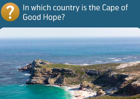 In which country is the Cape of Good Hope?