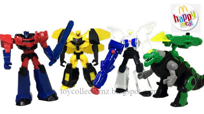 McDonalds Transformers Robots in Disguise Happy Meal Toys 2017 Australia and New Zealand Optimus Prime, Bumblebee, strongarm, Grimlock
