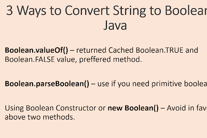 3 Ways To Convert String To Boolean Inwards Java? Examples