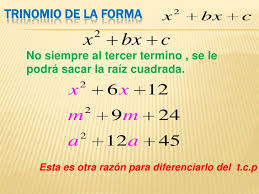 Expresiones Algebraicas Matematica Basica Trinomio De La Forma