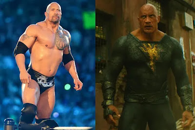 Dwayne Johnson sebagai pegulat WWE dan aktor di film Black Adam