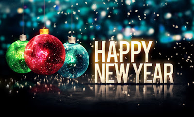 Best Happy New Year 2016 Balls Glitter Bokeh Decoration Background