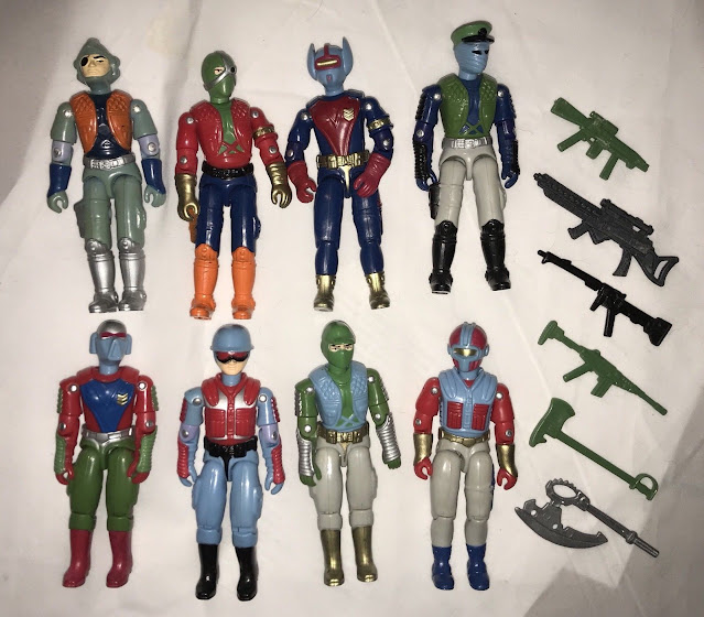 Lucky Bell, Power Commandos, Mummy Mask, Submarine, Metal Hawk, X Ray Eye, Condor Strike, Red Raven, Lynx Eye Jack, Laser Cut, Communicator, Nite Serpent, Sniper, Sound Speed, MOC, Variants