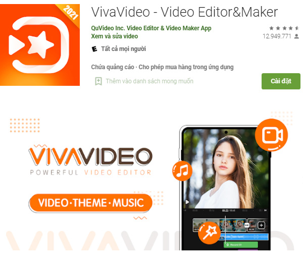 Ứng dụng VivaVideo - Trình tạo và chỉnh sửa video tốt nhất a