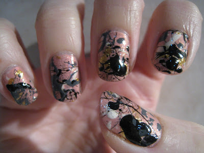 Splatter-nail-art