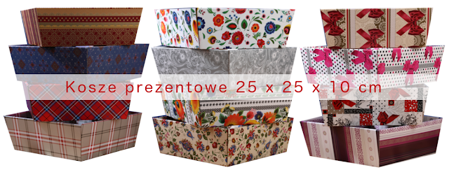 Kosze prezentowe kartonowe mix 2