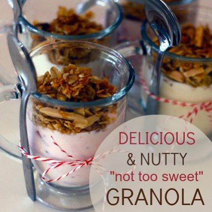 Delicious & Nutty Not-Too-Sweet Granola