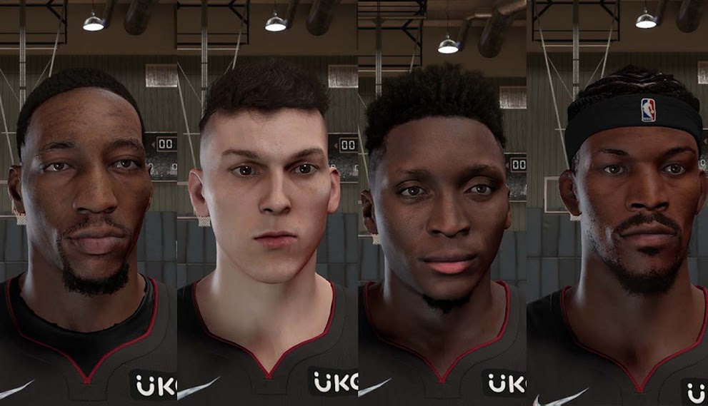 NBA 2K22 Miami Heat Cyberfaces With Updated 2022 Playoffs Looks