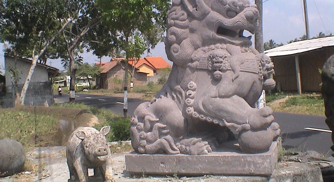 ANCIENT STONE KERAJINAN PATUNG BATU  MUNTILAN