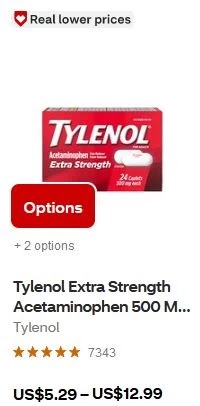 Cheap Tylenol Product CVS Deals