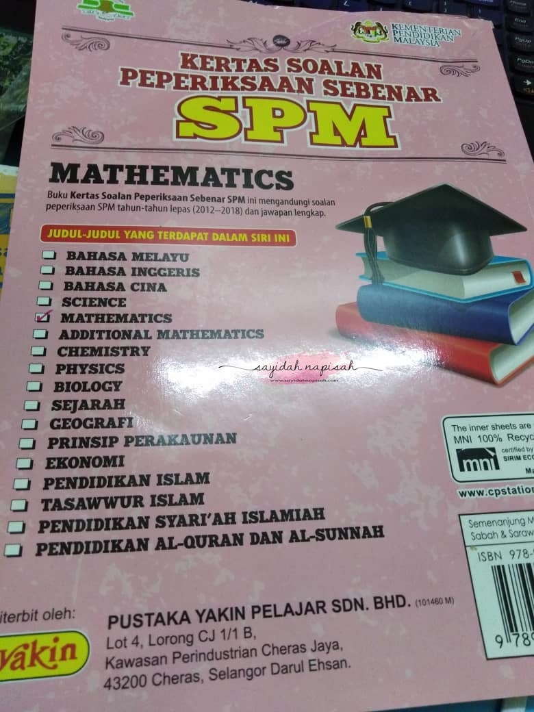 Tips Lulus Matematik Spm Fokus Jawab Soalan 13 Bab Ini Sahaja Sayidahnapisahdotcom
