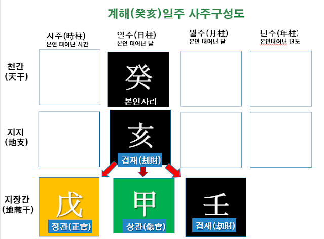 계해일주 사주구성