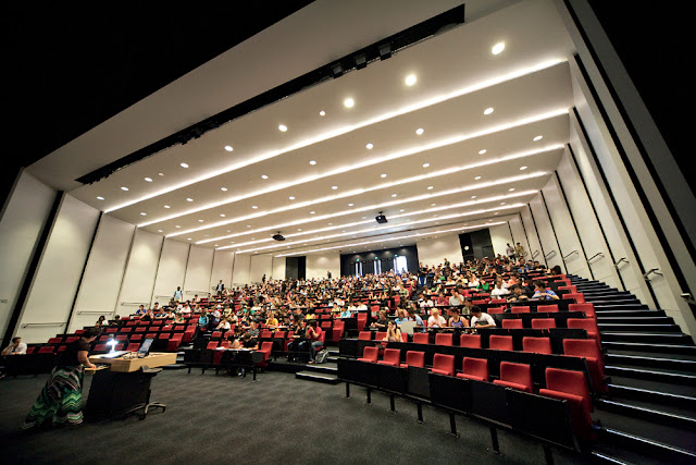 Main modern class hall in the building 