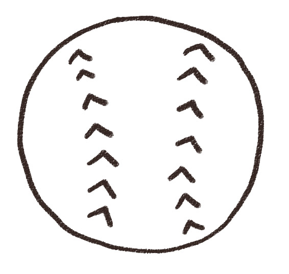野球のボールのイラスト スポーツ器具 ゆるかわいい無料イラスト素材集