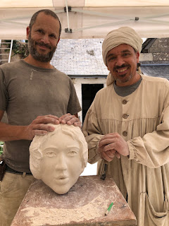 stage sculpter un visage en pierre #Emmanuel Sellier #le Sculptorium