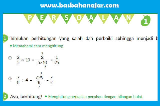 Kunci Jawaban MTK Kelas 5 Halaman 22 Persoalan 1 dan 2 Bab 9 Vol 2